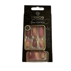Helios Luxe Edition Pink and Gold Press-On Nails Almond